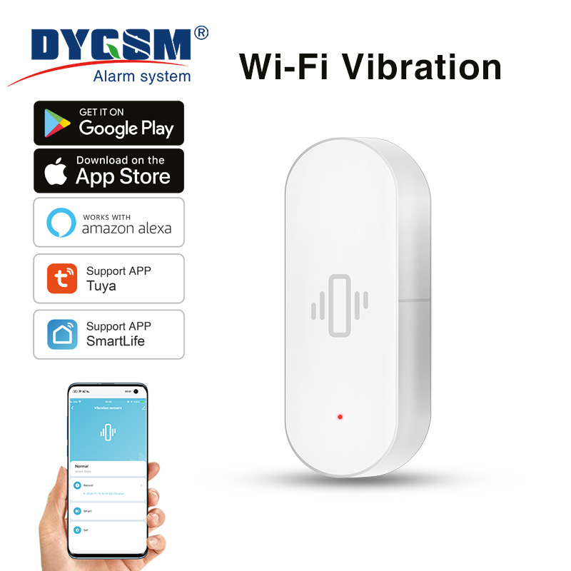 Smart Home Yale - Czujnik wibracji Tuya WiFi, czuła detekcja,