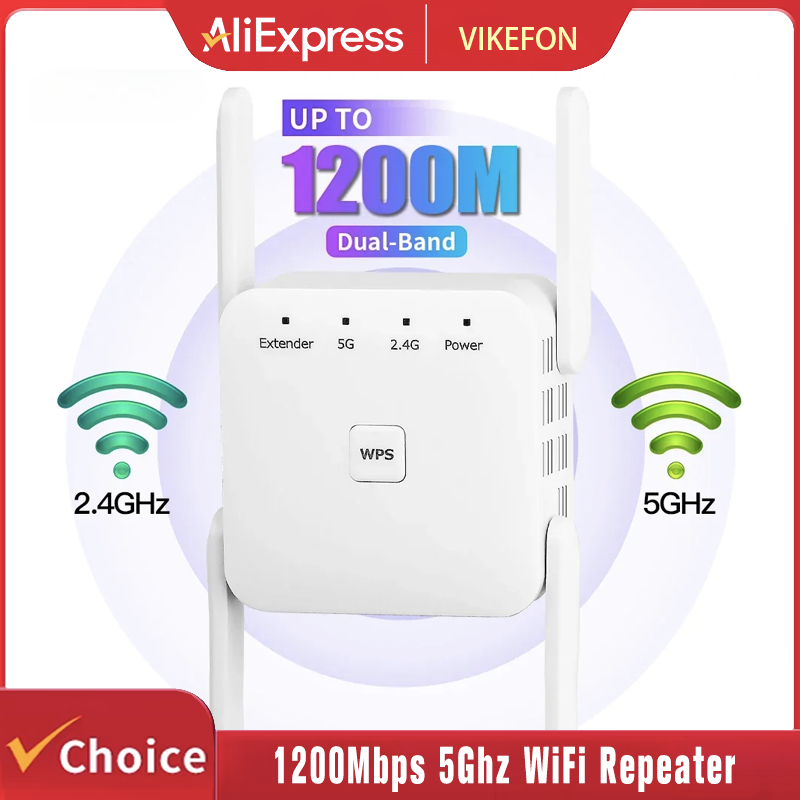 Smart Home Router - Wzmacniacz sygnału WiFi 1200Mbps 5GHz, repeater