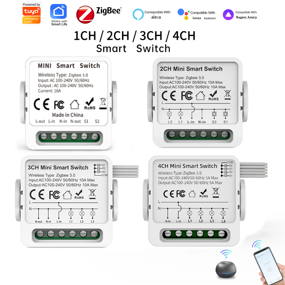 Smart Home Zigbee 3.0 - Inteligentny przełącznik Tuya Zigbee 3.0 1/2/3/4-kierunkowy,