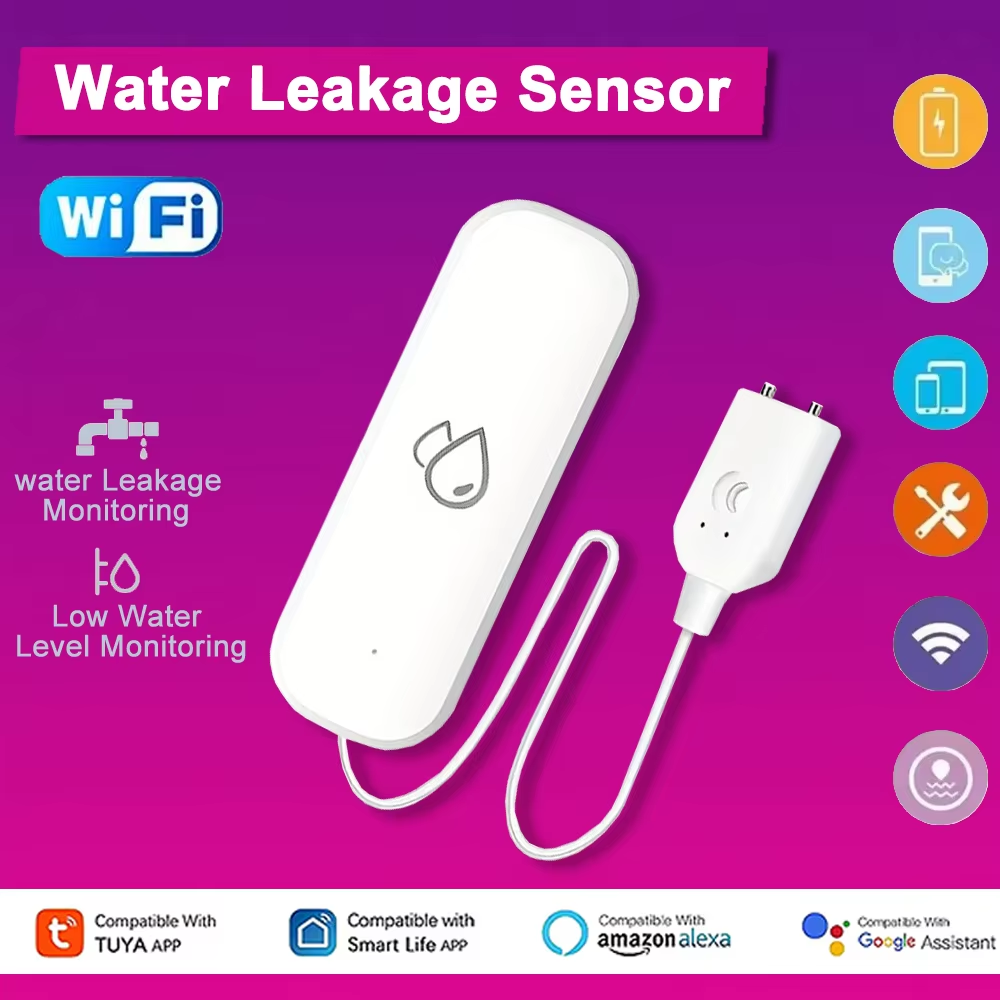 Smart Home Yale - Czujnik wycieku wody Tuya WiFi, inteligentny