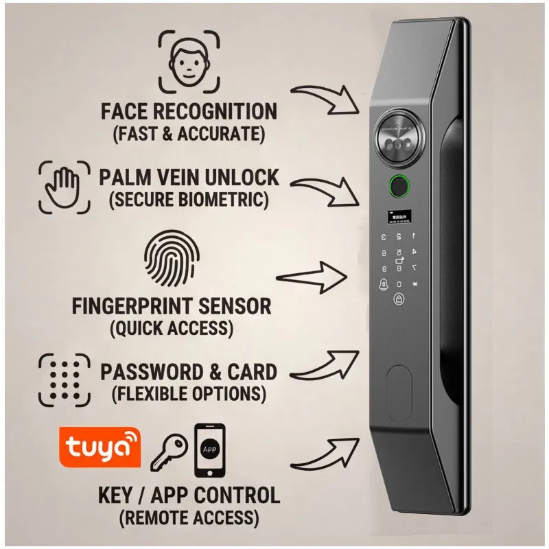 Wielojęzyczny zamek do drzwi z – Smart Home Lock recenzja i cena