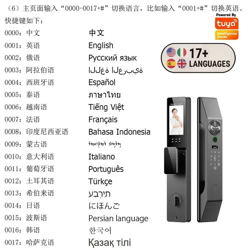 Wielojęzyczny zamek do drzwi z – Smart Home Lock recenzja i cena